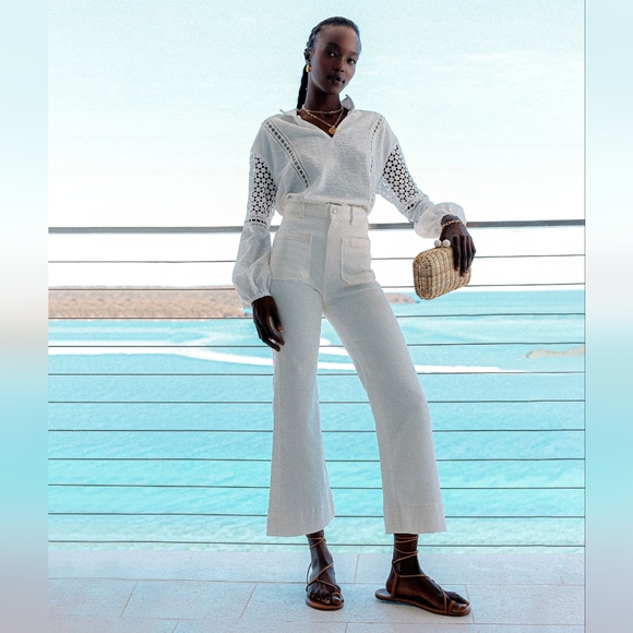 SOLD-Tuckernuck White Eyelet Jane Blouse - Picture 2 of 10